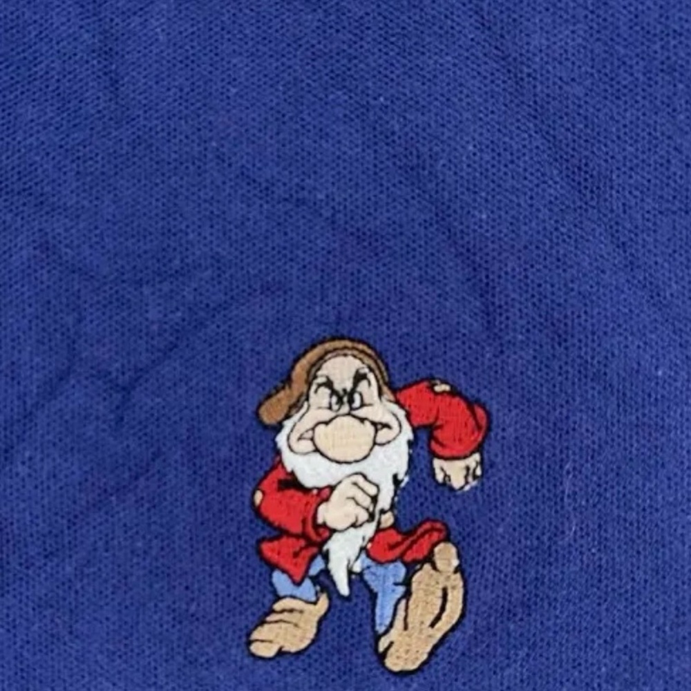 Disney exclusive Blue Polo Shirt with Red and White Embroidery